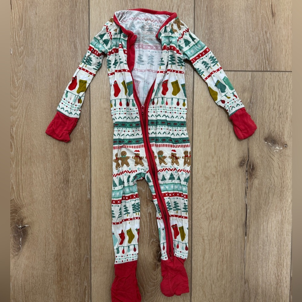 Little Sleepies Festive Red and Green Kids PJs